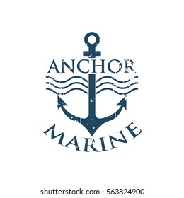 Marine oceanic logo design template