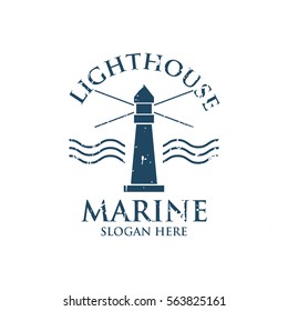 Marine oceanic logo design template