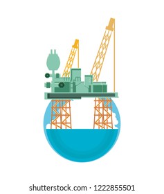 Marine Oil Platform Icon