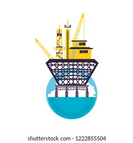 Marine Oil Platform Icon