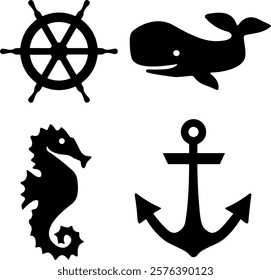 marine pack design vector art