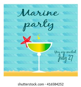 Marine party invitation
