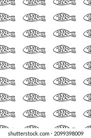 Patrón marino. Patrón de peces. Patrón minimalista de tela con vida marina.