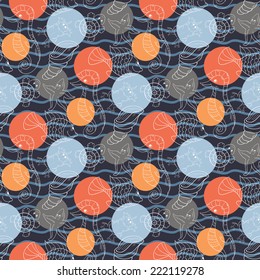 Marine pattern with polka dots