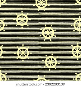 Marine pattern In retro style. Vector illustration. For your graphic design