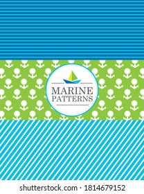 Patrones marinos para la reserva de desechos o textiles