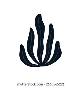Marine plant, coral, seaweed. Underwater reef plant. Vector in cartoon style.