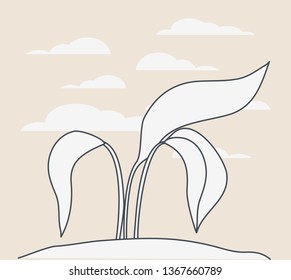 marine plants ecosystem scene