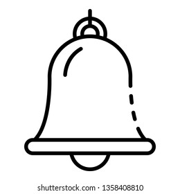 Marine port bell icon. Outline marine port bell vector icon for web design isolated on white background