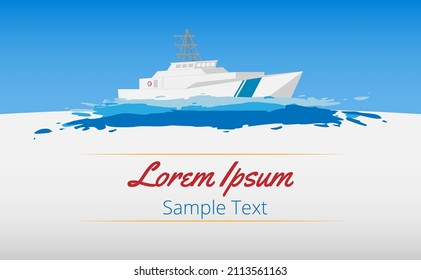 Marine Poster Concept, card, banner, background design. EPS 10.