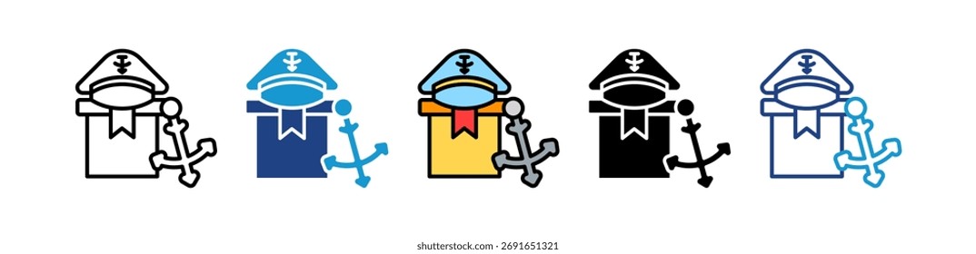 Icono de Productos marinos Ilustración vectorial múltiple