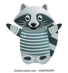 Marine raccoon icon. Cartoon of marine raccoon vector icon for web design isolated on white background