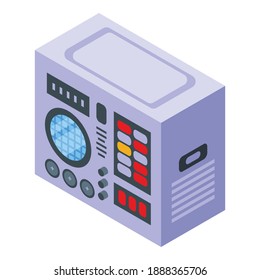 Marine radar control icon. Isometric of marine radar control vector icon for web design isolated on white background