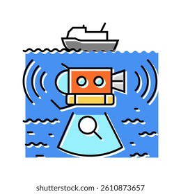 marine research expeditions color icon vector. marine research expeditions sign. isolated symbol illustration