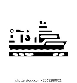 marine research vessel world ocean glyph icon vector. marine research vessel world ocean sign. isolated symbol illustration