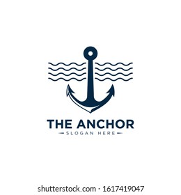 Marine Retro Emblems Logo Anchor Anchor Stock Vector (Royalty Free ...