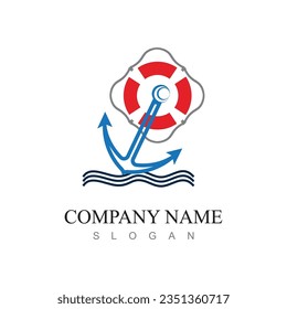 marine retro emblems logo with anchor and rope, anchor logo - vector
Minimal Emblem of Anchor Ship Line Art Logo, Vector Illustration Design of Across the Ocean