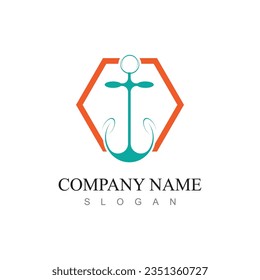 marine retro emblems logo with anchor and rope, anchor logo - vector
Minimal Emblem of Anchor Ship Line Art Logo, Vector Illustration Design of Across the Ocean
