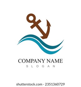 marine retro emblems logo with anchor and rope, anchor logo - vector
Minimal Emblem of Anchor Ship Line Art Logo, Vector Illustration Design of Across the Ocean