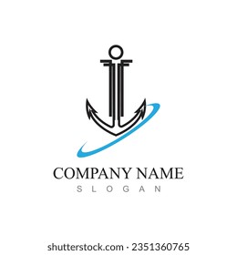 marine retro emblems logo with anchor and rope, anchor logo - vector
Minimal Emblem of Anchor Ship Line Art Logo, Vector Illustration Design of Across the Ocean