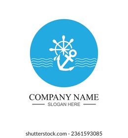 marine retro emblems logo with anchor and rope, anchor logo - vector
Minimal Emblem of Anchor Ship Line Art Logo, Vector Illustration Design of Across the Ocean