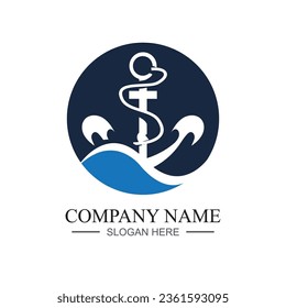 marine retro emblems logo with anchor and rope, anchor logo - vector
Minimal Emblem of Anchor Ship Line Art Logo, Vector Illustration Design of Across the Ocean