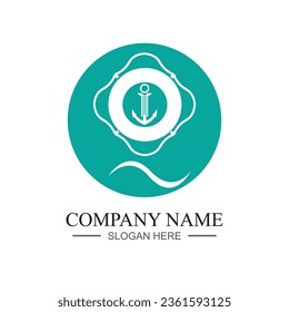 Embleme für Meeresrückstände mit Anker und Seil, Ankerlogo - Vektorgrafik
Minimales Emblem des Anchor Ship Line Art Logos, Vektorgrafik-Design über den Ozean