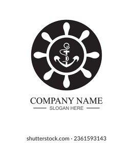 logotipo de los emblemas del retro marino con ancla y cuerda, logotipo del ancla - vector
Emblema mínimo del logotipo de arte de la línea de buques de referencia, diseño de ilustración de vectores a través del océano