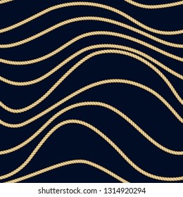 Marine rope seamless pattern. Nautical print. Vector illustration