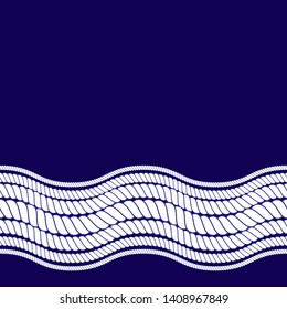 Marine rope seamless pattern. Nautical vintage decorative ornament. Navy style graphic design. Vector illustration EPS 10.