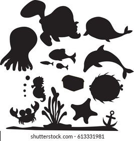 Mermaid Vector Silhouette Illustration Stock Vector (Royalty Free ...