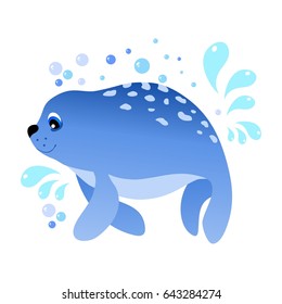 Marine seal.Vector illustration