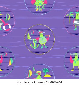 Marine seamless background for children