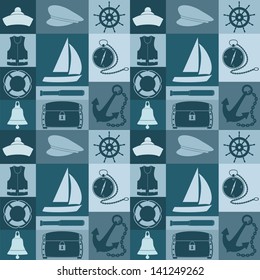 Marine seamless pattern