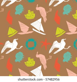 marine seamless pattern