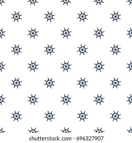 Marine seamless pattern - abstract ship steering wheel shapes. Simple sea texture for textiles.