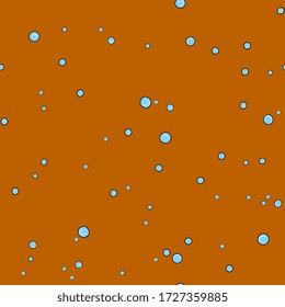Marine seamless pattern with air bubbles. Underwater world, coral reef. Background for fabric, clothes, packaging, aquariums.