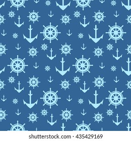 Marine seamless pattern. Background for baby card, summer poster. 