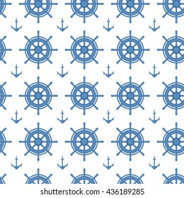 Marine seamless pattern. Background for baby card, summer poster. 