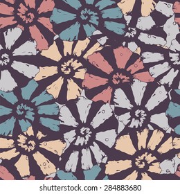 Marine seamless pattern with shells. Hand drawing.
