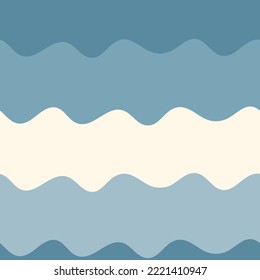 Marine seamless pattern.Background with waves.Texture of the sea, river or water. Repeating texture. Print for book cover, postcard.Surface design.Stock vector illustration