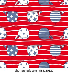 Marine seamless pattern/Cute Whales