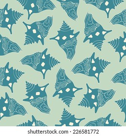 Marine seamless pattern.Seashell endless background. Vector illustration for textiles, interior design, for book design, website background. 