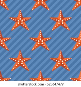 Marine seamless vector pattern