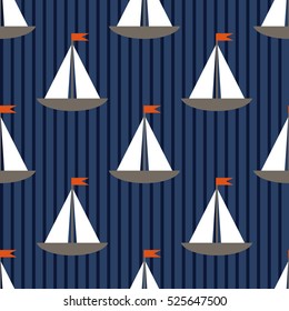 Marine seamless vector pattern
