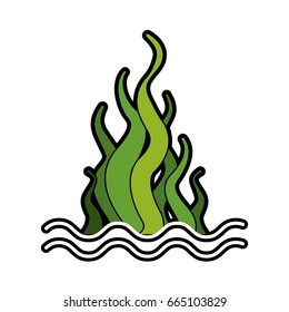 marine seaweed sealife icon