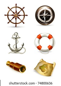 Marine set, high quality icons