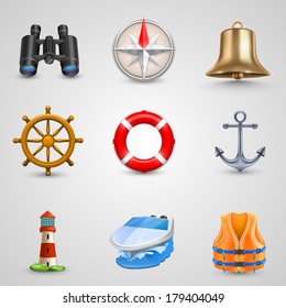 Marine set. Vector