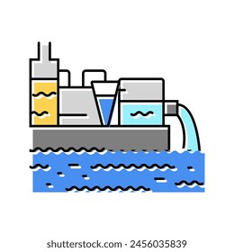marine sewage treatment color icon vector. marine sewage treatment sign. isolated symbol illustration