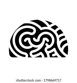 vector de icono de glifo de shell marino. signo de la concha marina. símbolo de contorno aislado ilustración negra
